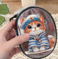 Preview: Diamond Painting Geldbeutel - Katzen-Design